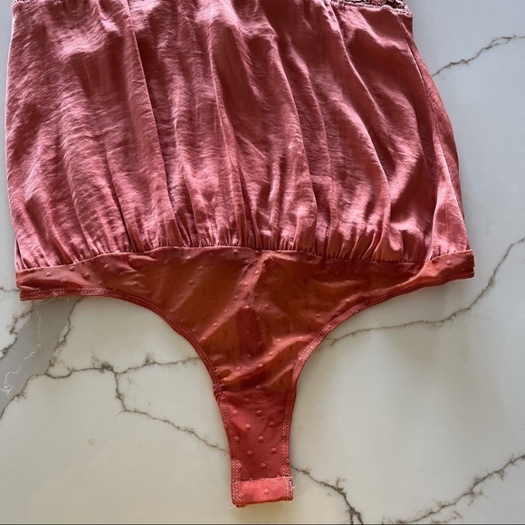 Free People Sweetie Pie Rusty Rose Bodysuit Tank Top Cami Size XS - Picture 7 of 12